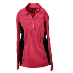 Belldini pink and black pullover sweater size L